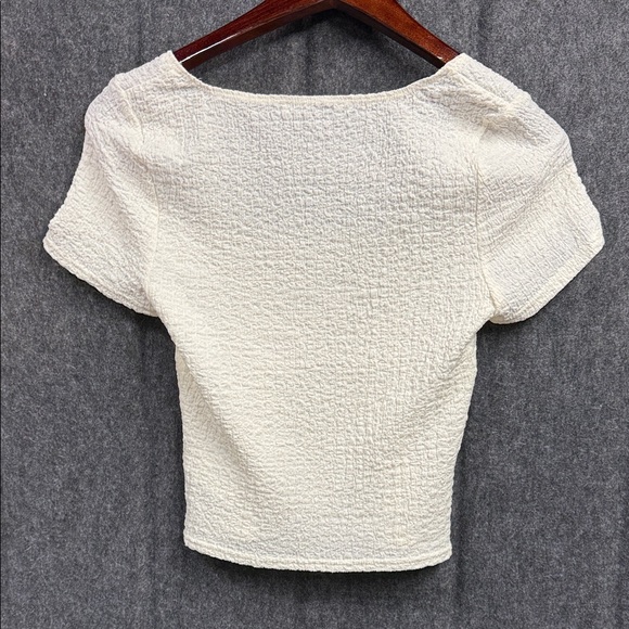 Madewell Cream Textured Blouse - Picture 3 of 6
